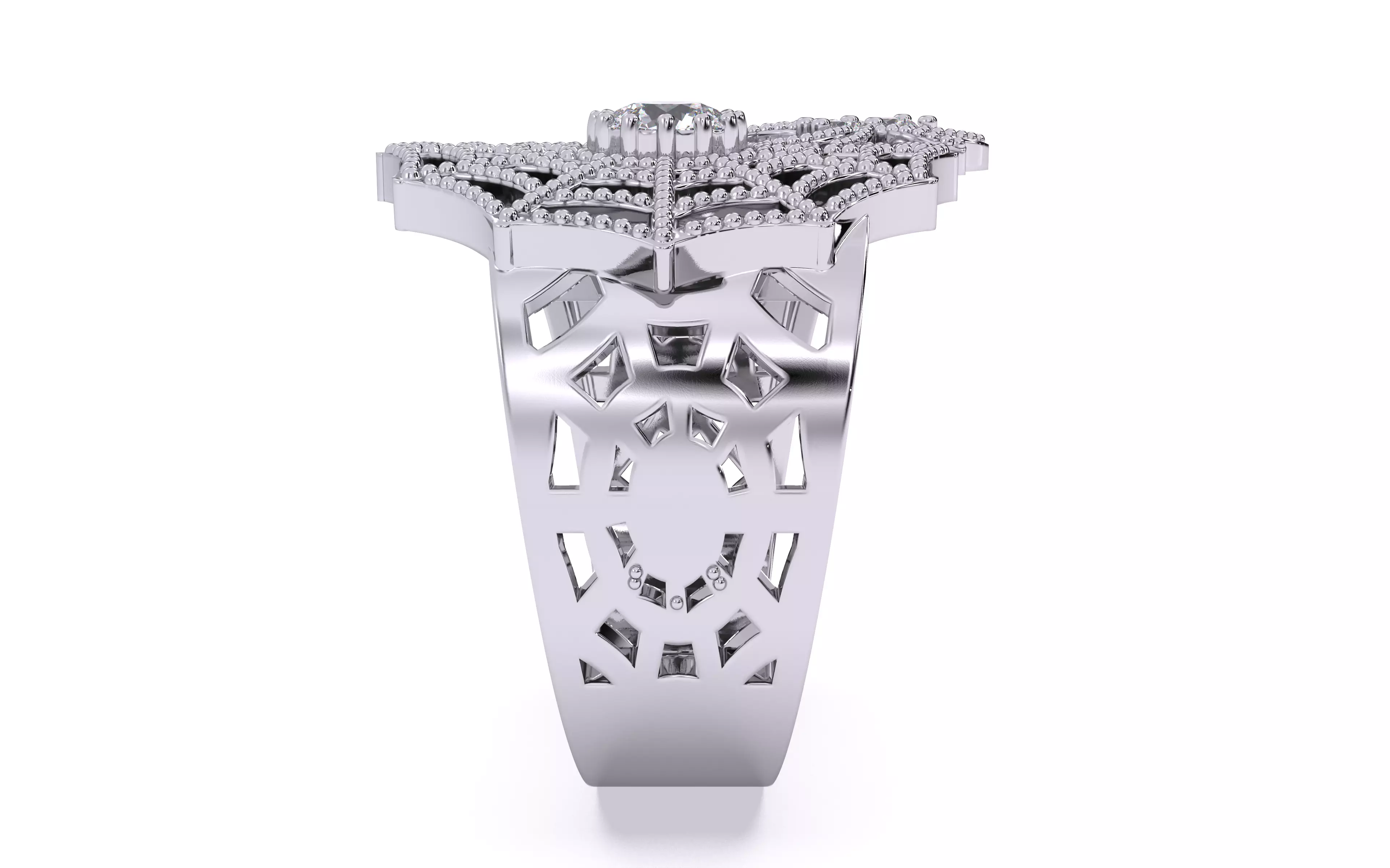 Spider Crawling Web Ring 3dm stl renders details 3D print model_16