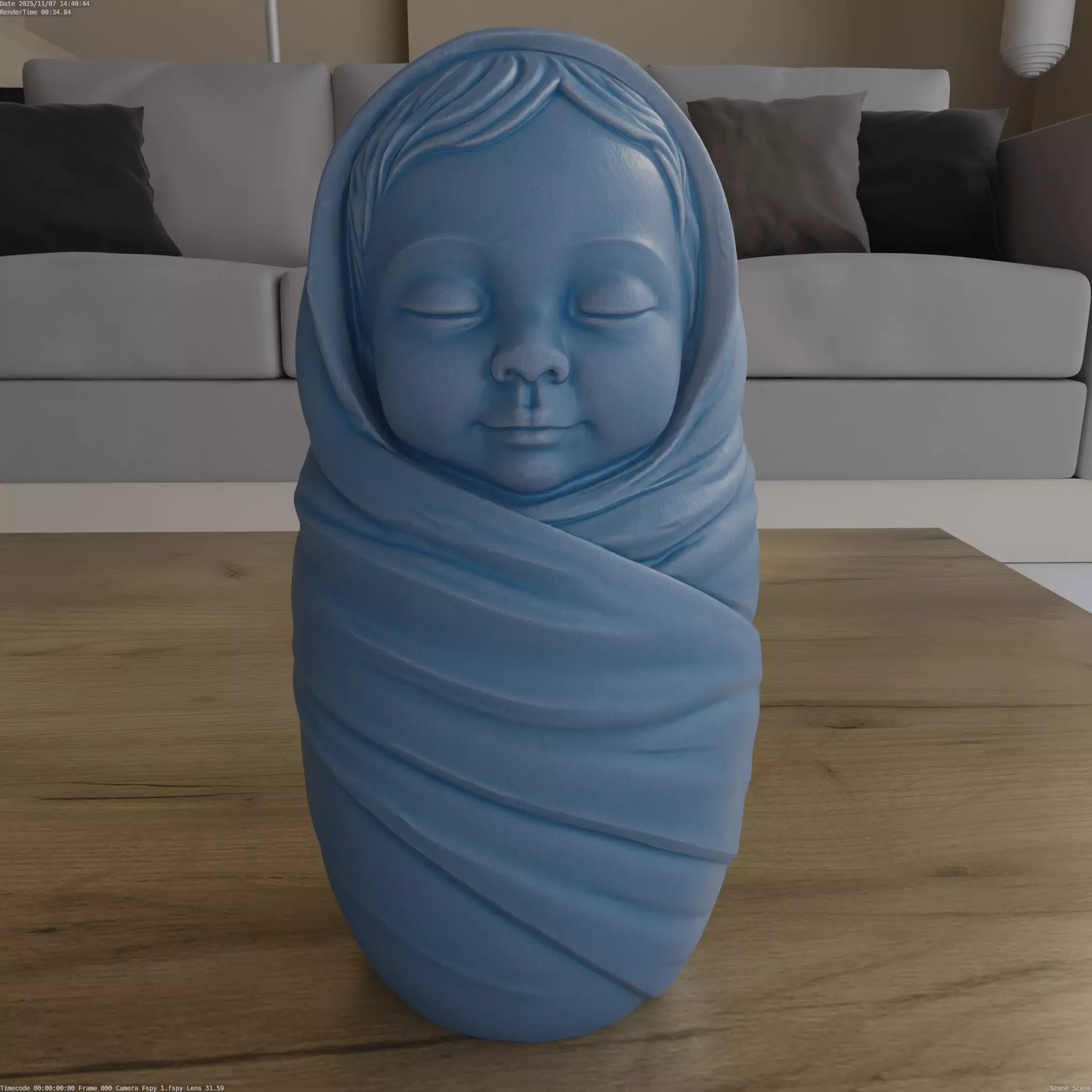 Adorable Baby Jesus STL Nativity Model 3D print model_0