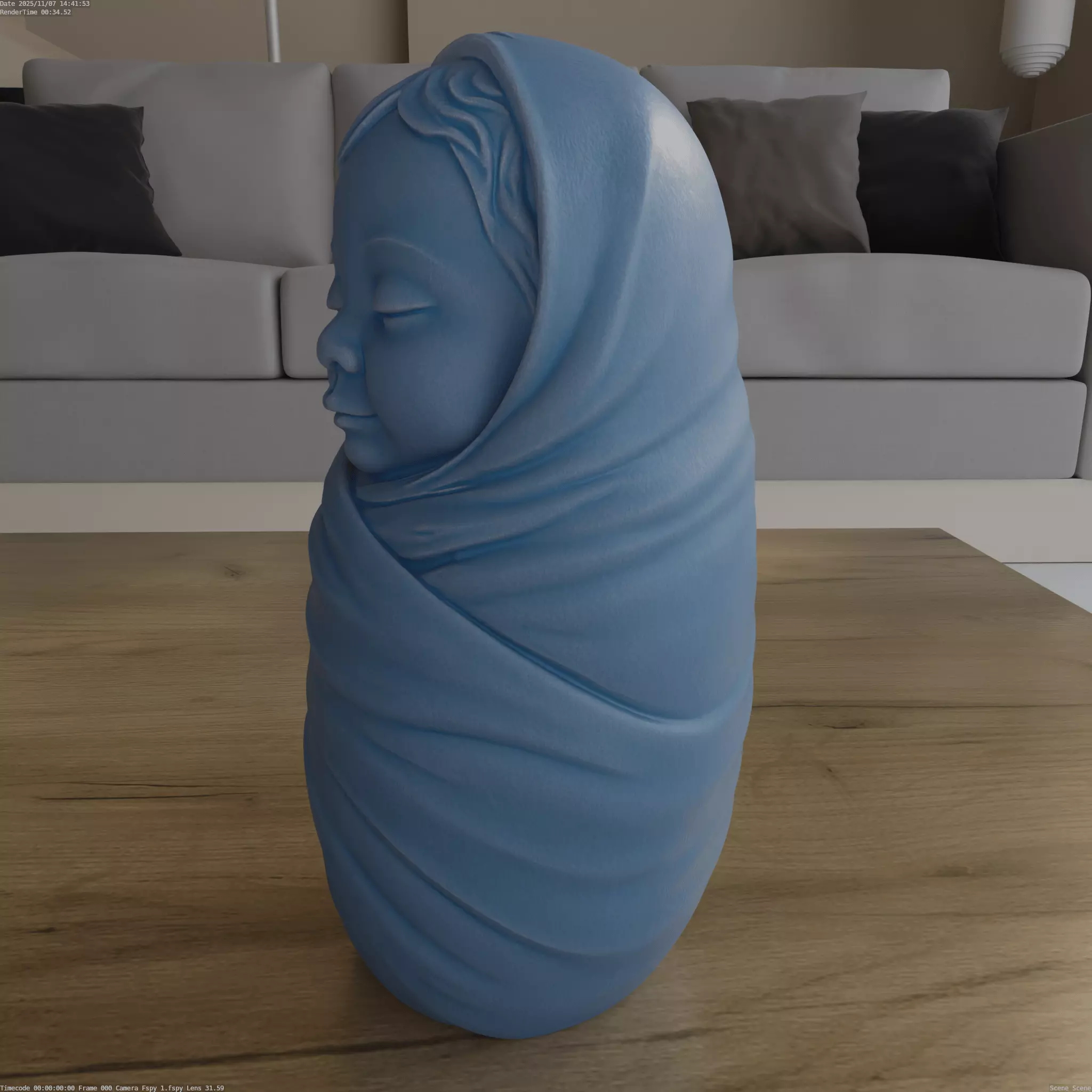 Adorable Baby Jesus STL Nativity Model 3D print model_1