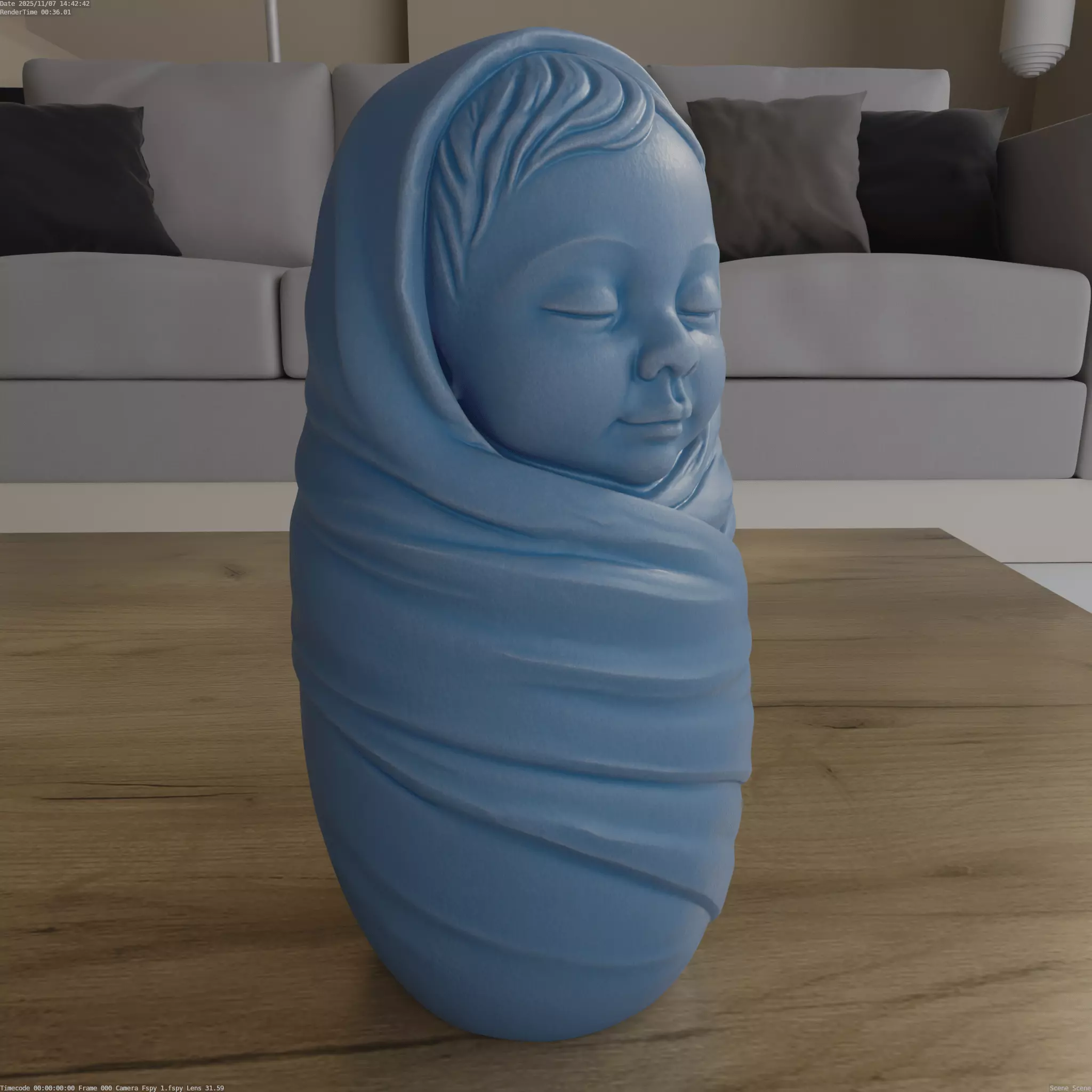 Adorable Baby Jesus STL Nativity Model 3D print model_2