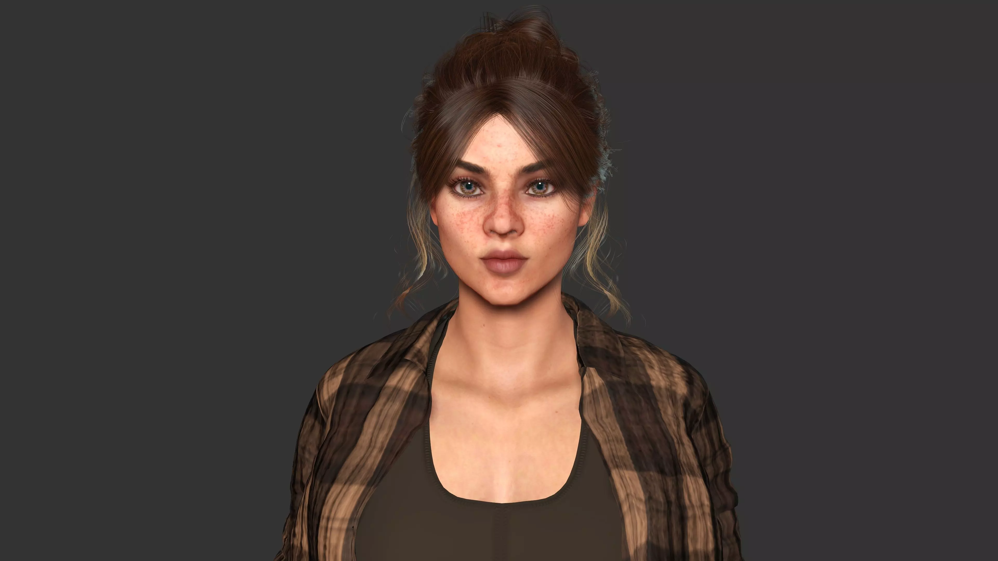 AAA 3D REALISTIC CHARACTER - FEMALE SURVIVOR or MODERN EXPLORER Low-poly 3D model_7