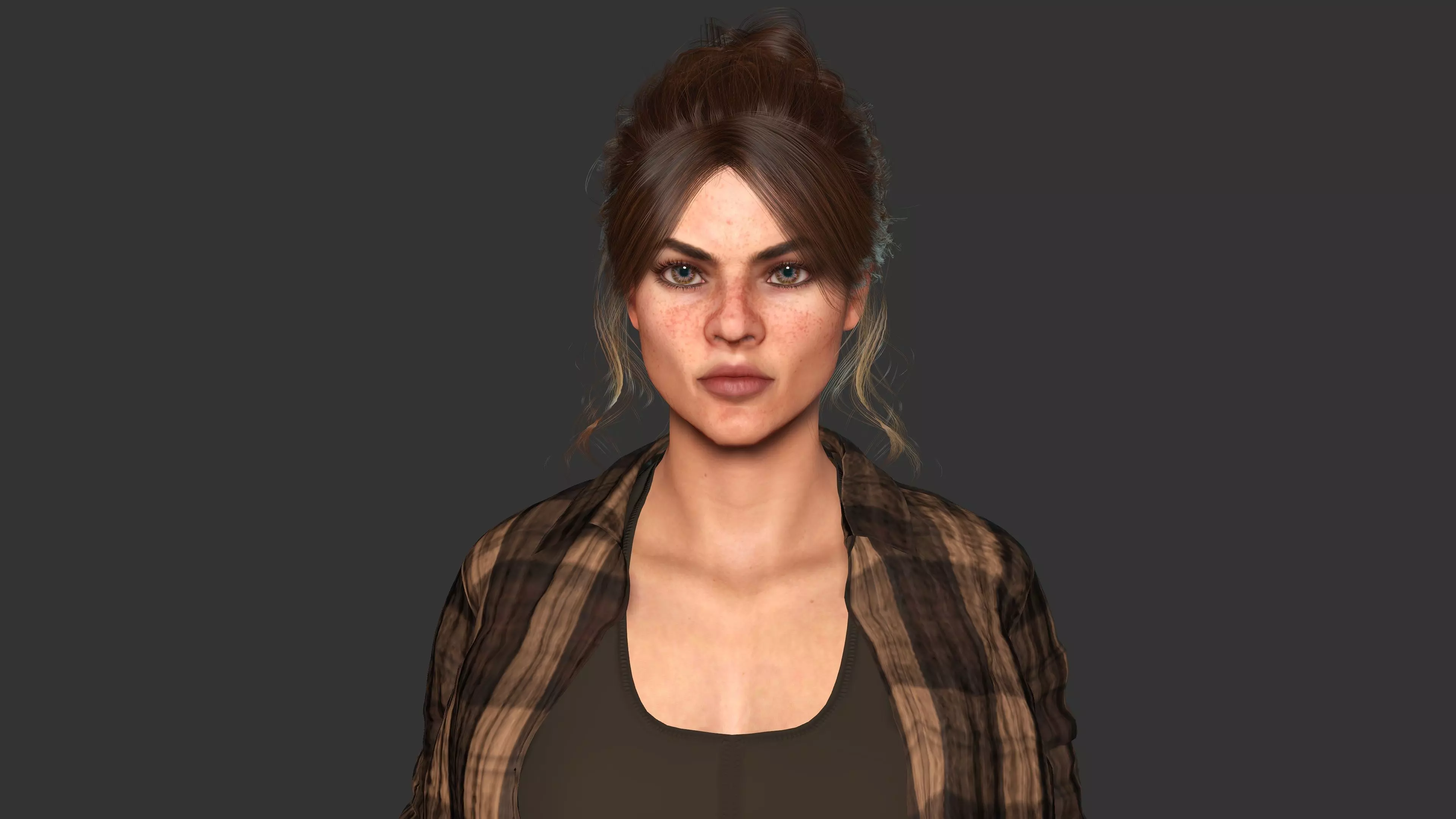 AAA 3D REALISTIC CHARACTER - FEMALE SURVIVOR or MODERN EXPLORER Low-poly 3D model_11