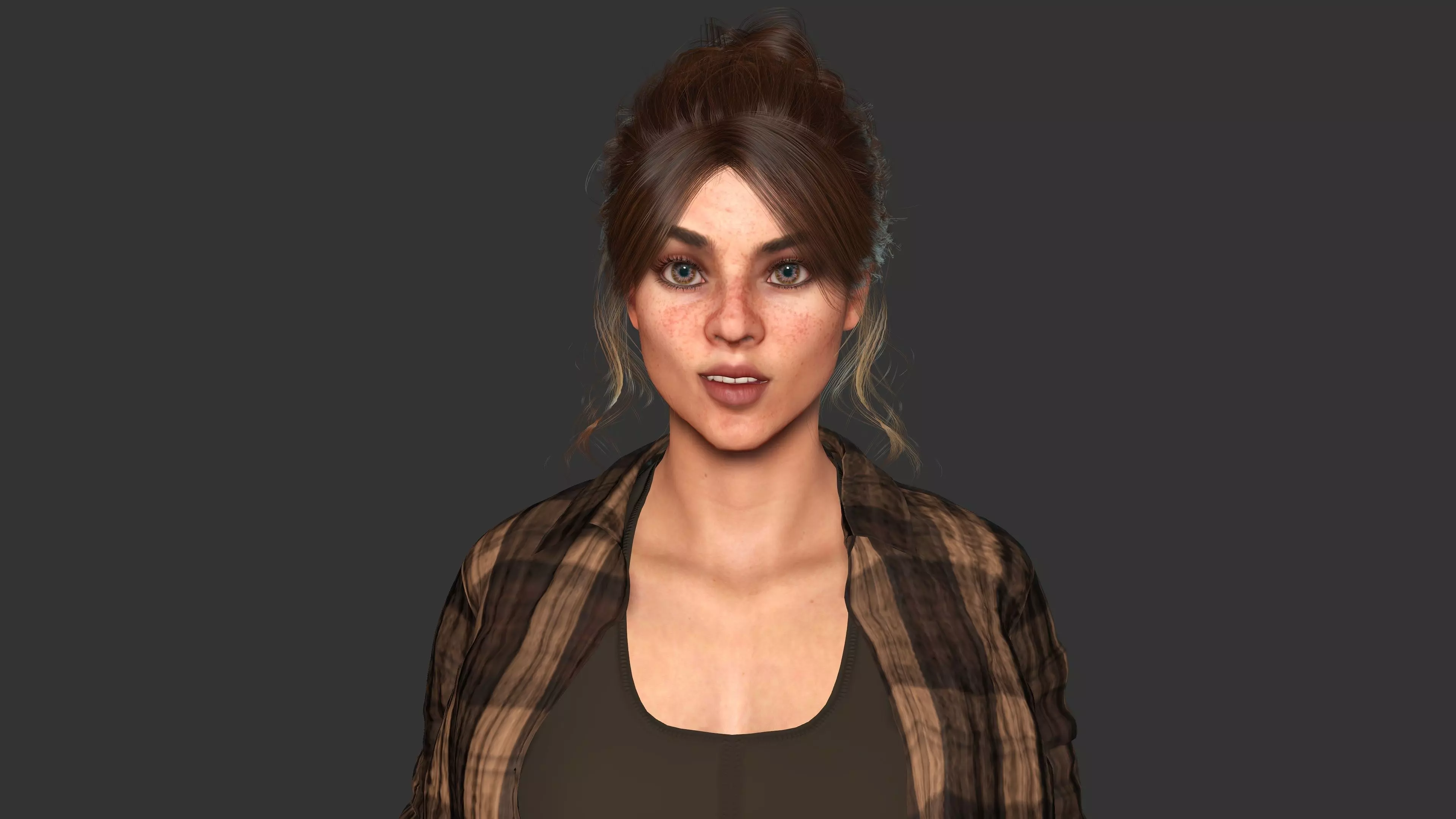AAA 3D REALISTIC CHARACTER - FEMALE SURVIVOR or MODERN EXPLORER Low-poly 3D model_8