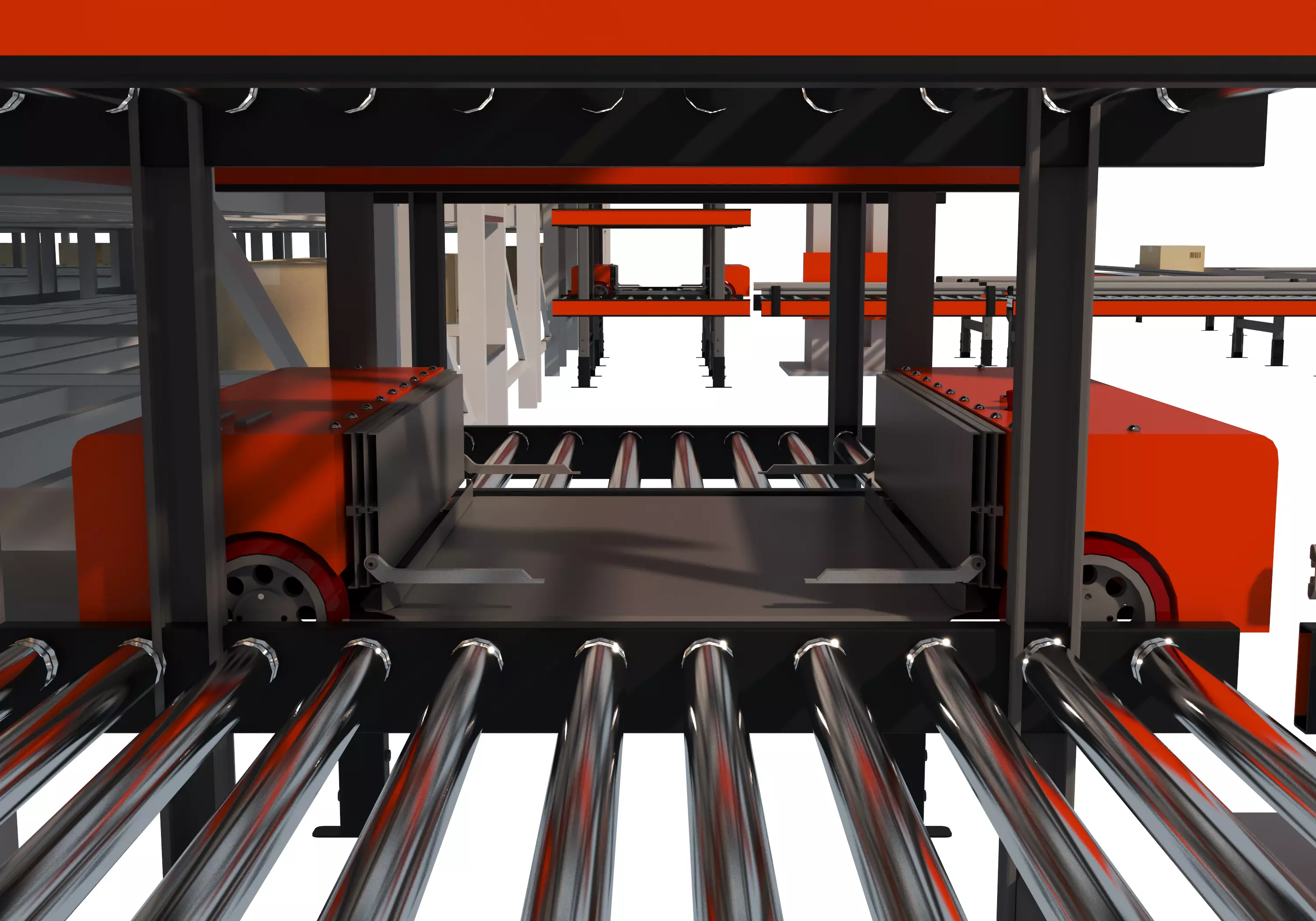 Conveyor Belt Scene warehouse Low-poly 3D model_5