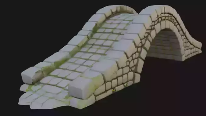 Old Stone Bridge 3d Model 3D model