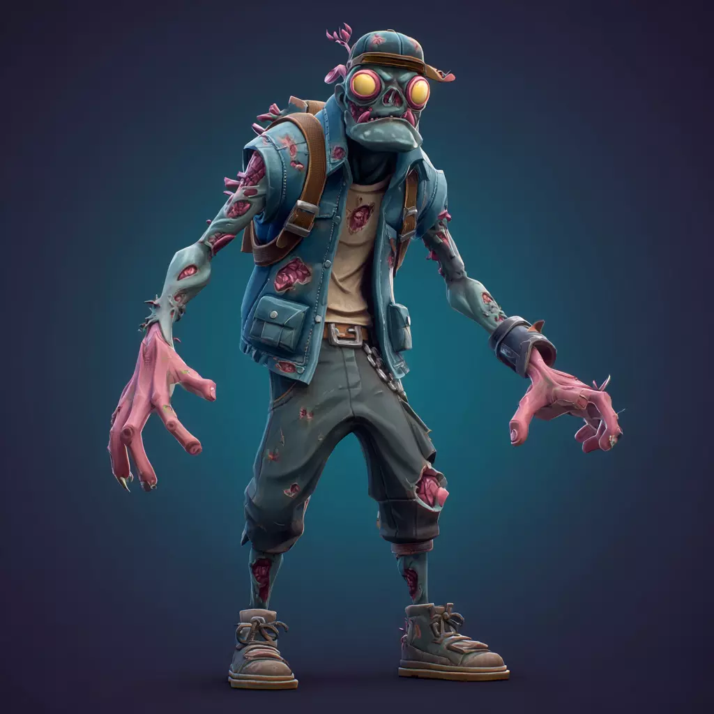 Stylized Zombies 3D model_2