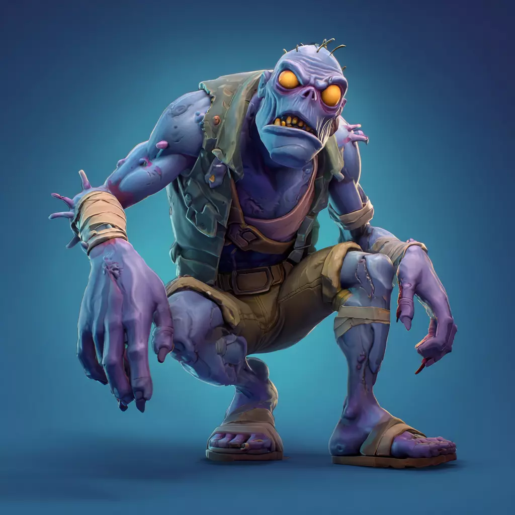 Stylized Zombies 3D model_1