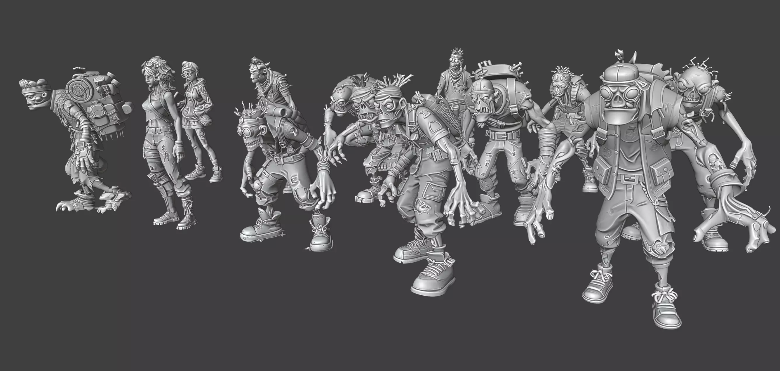 Stylized Zombies 3D model_7