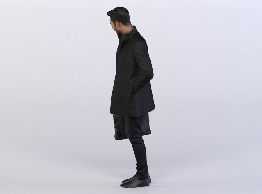 Elias 0477 Man in a Coat holding a Bag 3D model_0