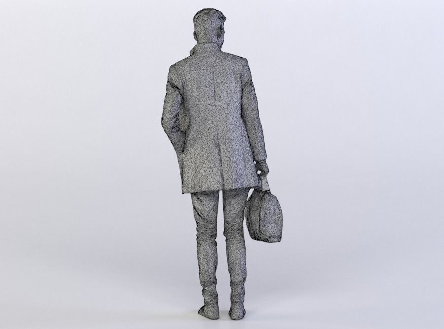Elias 0477 Man in a Coat holding a Bag 3D model_5