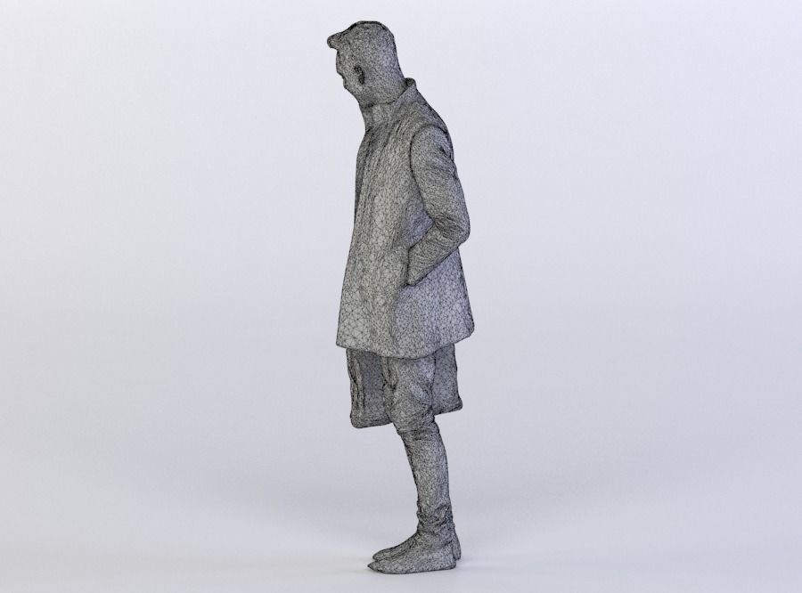 Elias 0477 Man in a Coat holding a Bag 3D model_4