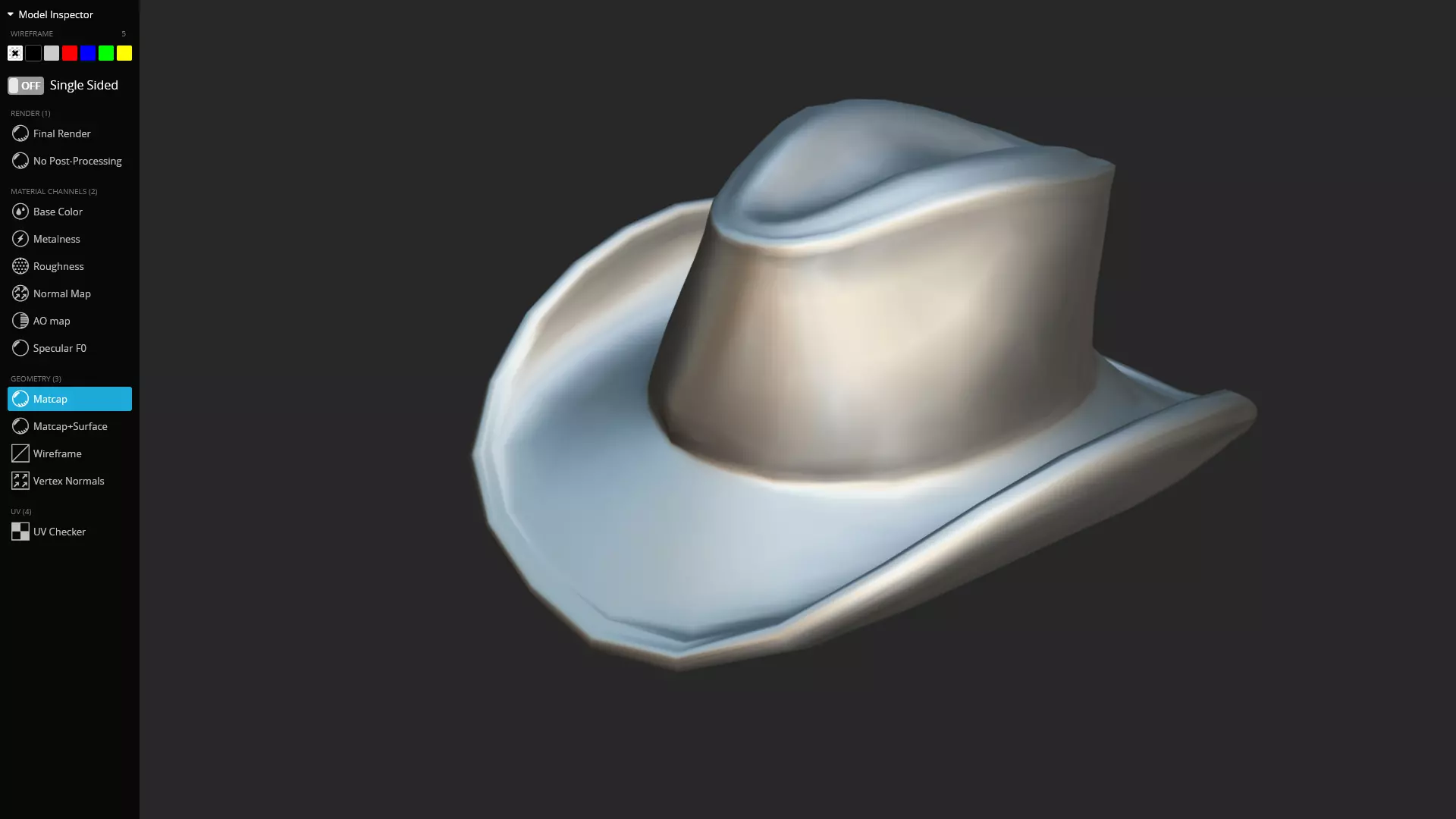 Leather Cowboy Hat Game-Ready 3D Model Low-poly 3D model_14