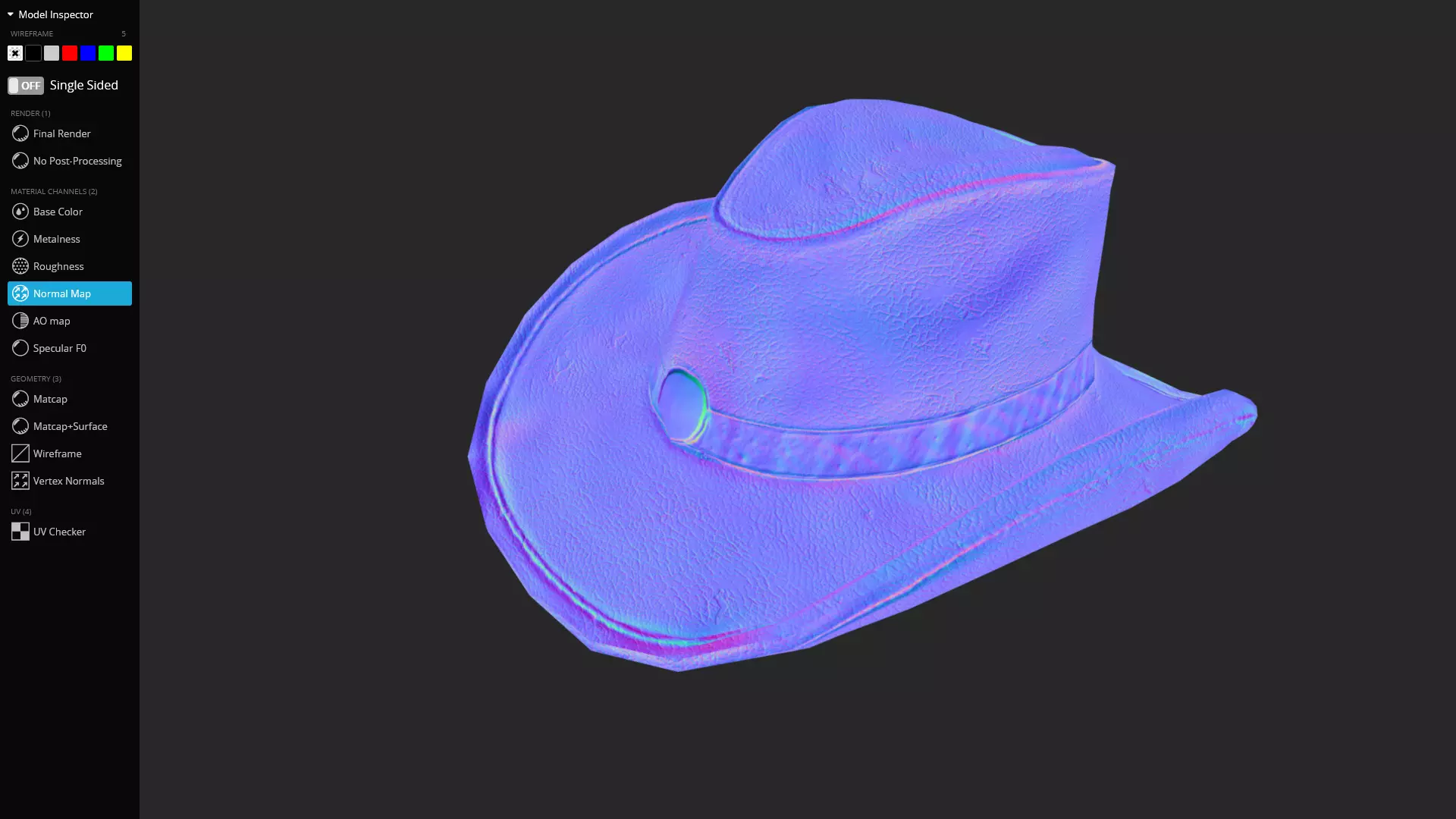 Leather Cowboy Hat Game-Ready 3D Model Low-poly 3D model_12