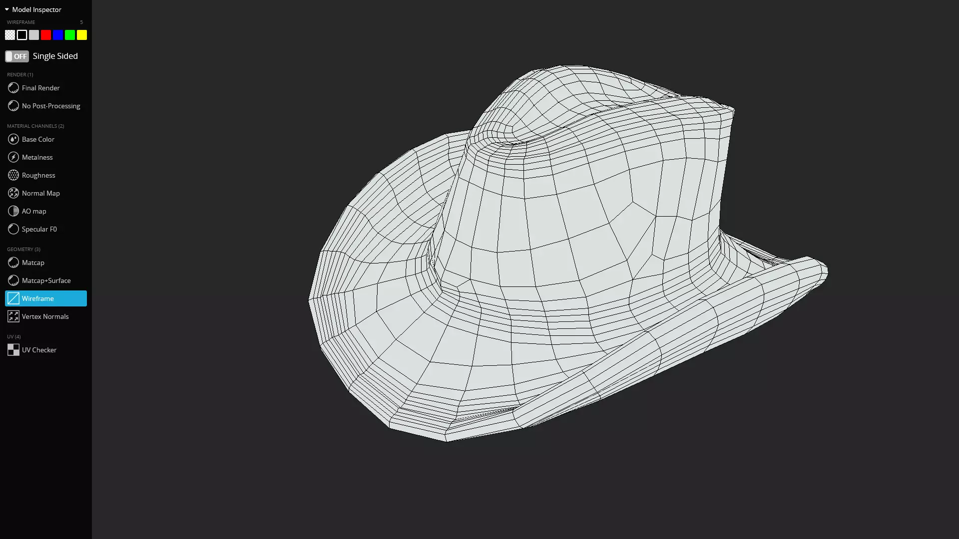 Leather Cowboy Hat Game-Ready 3D Model Low-poly 3D model_16