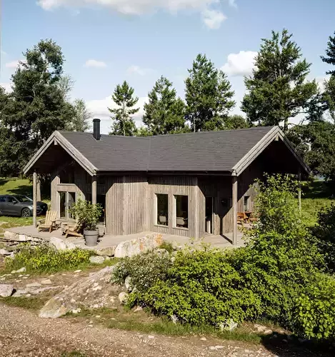 Wooden Cabin 3D Model Modern Architecture IFC SKP OBJ GLB FBX 3D model 6