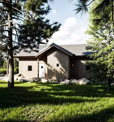 Wooden Cabin 3D Model Modern Architecture IFC SKP OBJ GLB FBX 3D model 5