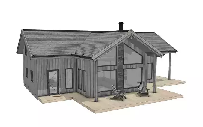 Wooden Cabin 3D Model Modern Architecture IFC SKP OBJ GLB FBX 3D model Wooden Cabin 3D Model Modern Architecture IFC SKP OBJ GLB FBX 3D model