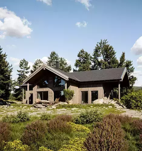 Wooden Cabin 3D Model Modern Architecture IFC SKP OBJ GLB FBX 3D model 7