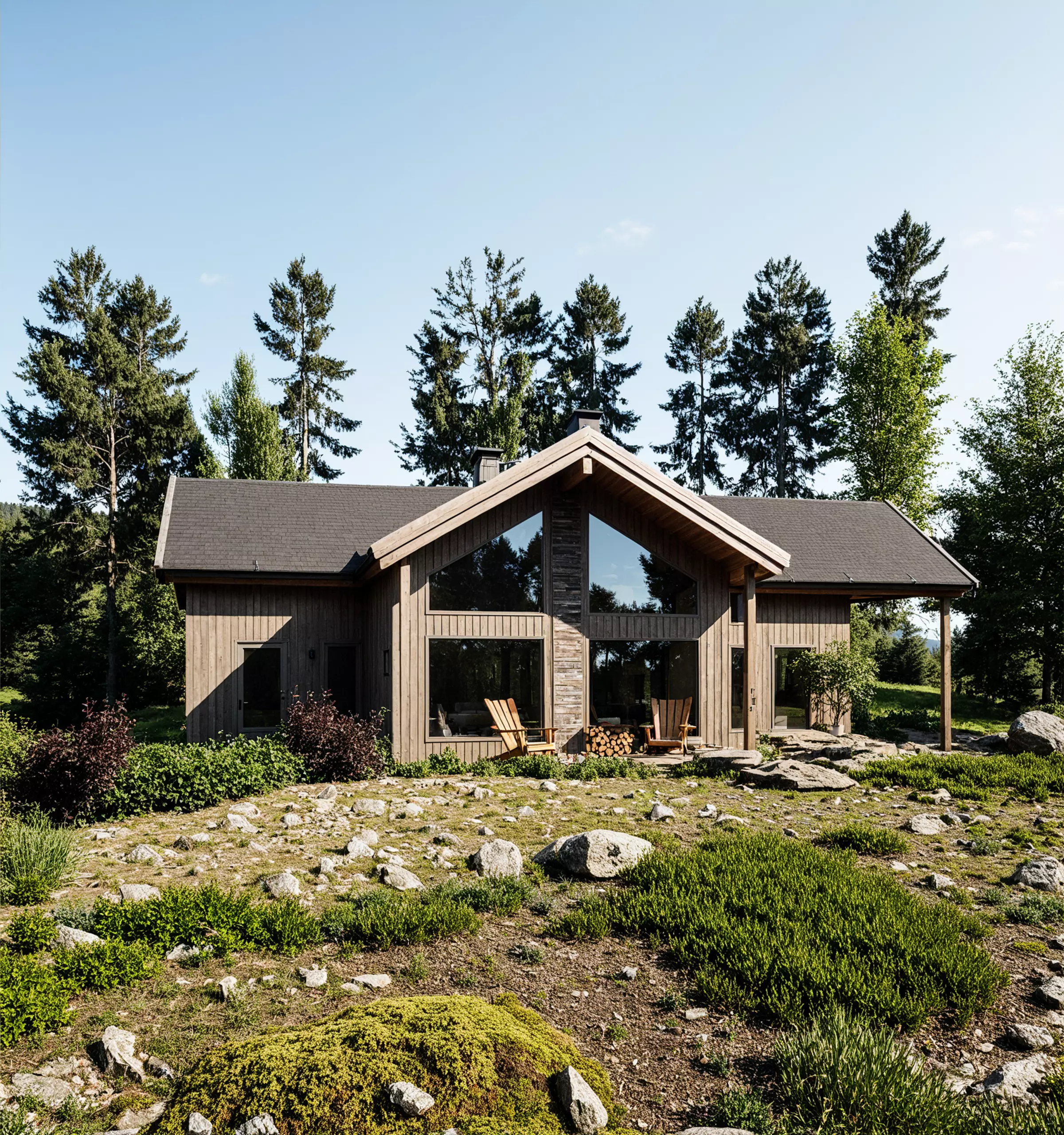 Wooden Cabin 3D Model Modern Architecture IFC SKP OBJ GLB FBX 3D model_1