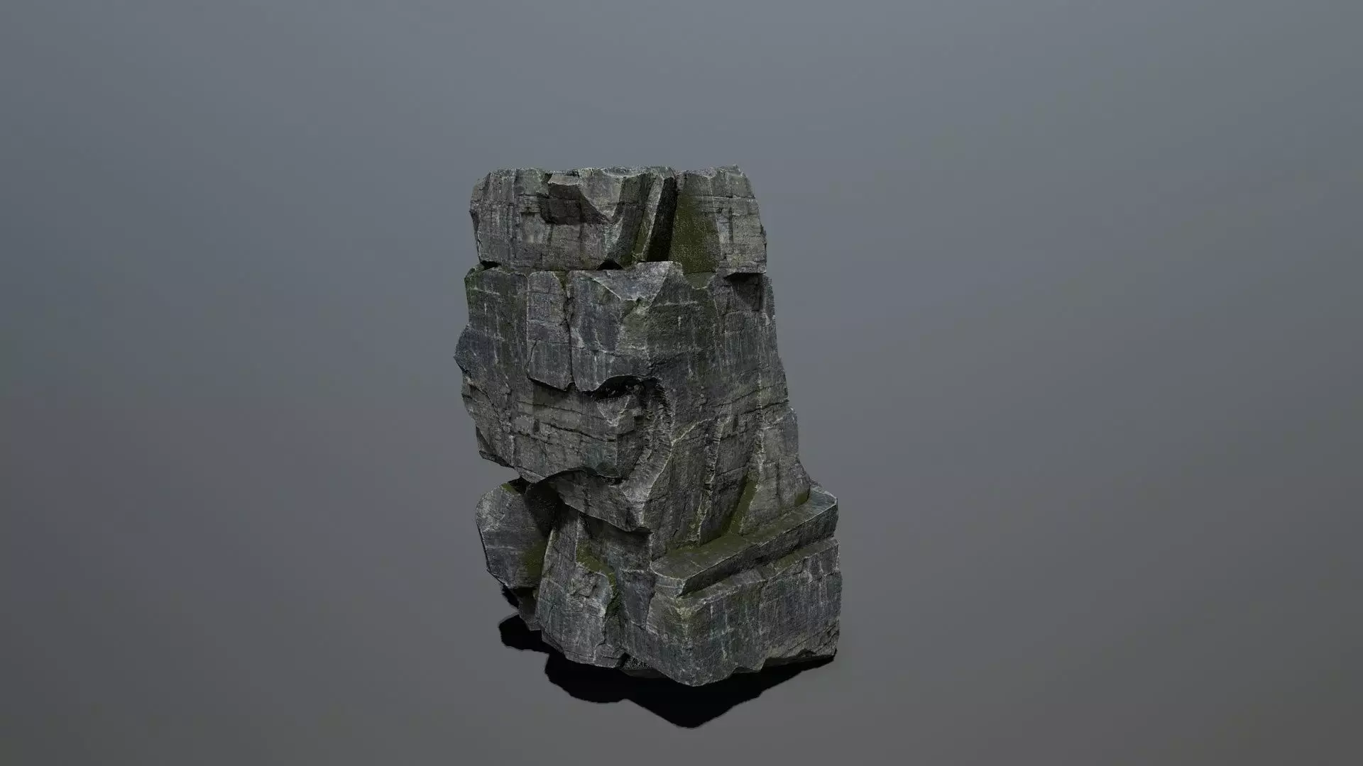cliff rocks Low-poly 3D model_12