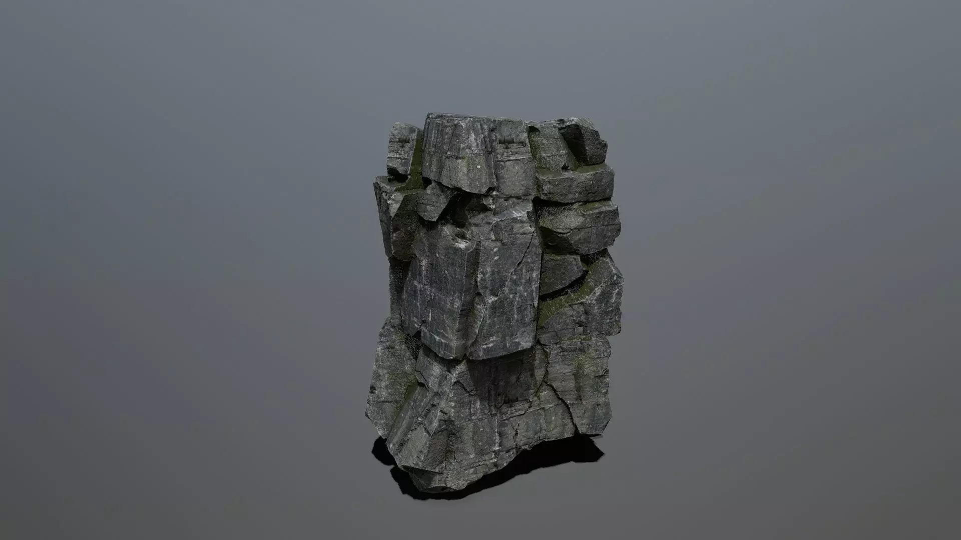 cliff rocks Low-poly 3D model_9