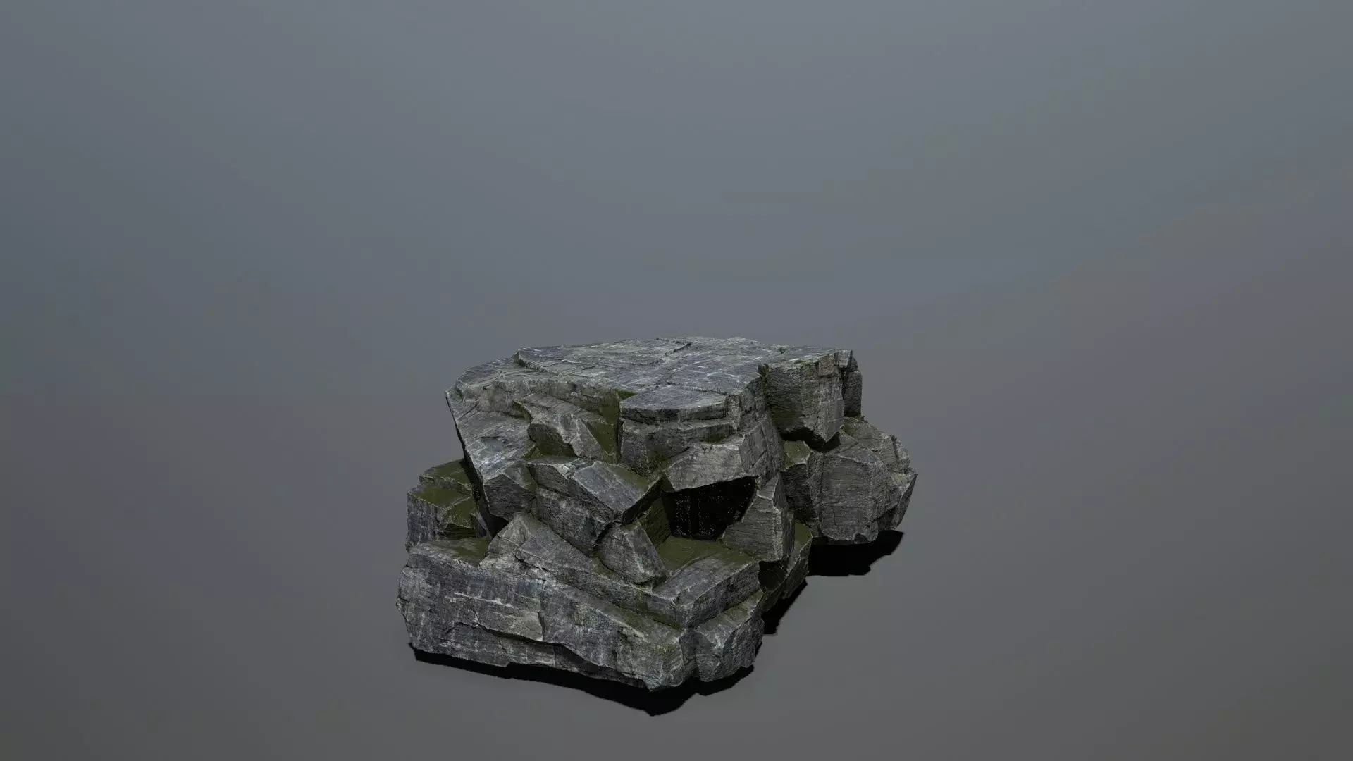 cliff rocks Low-poly 3D model_14