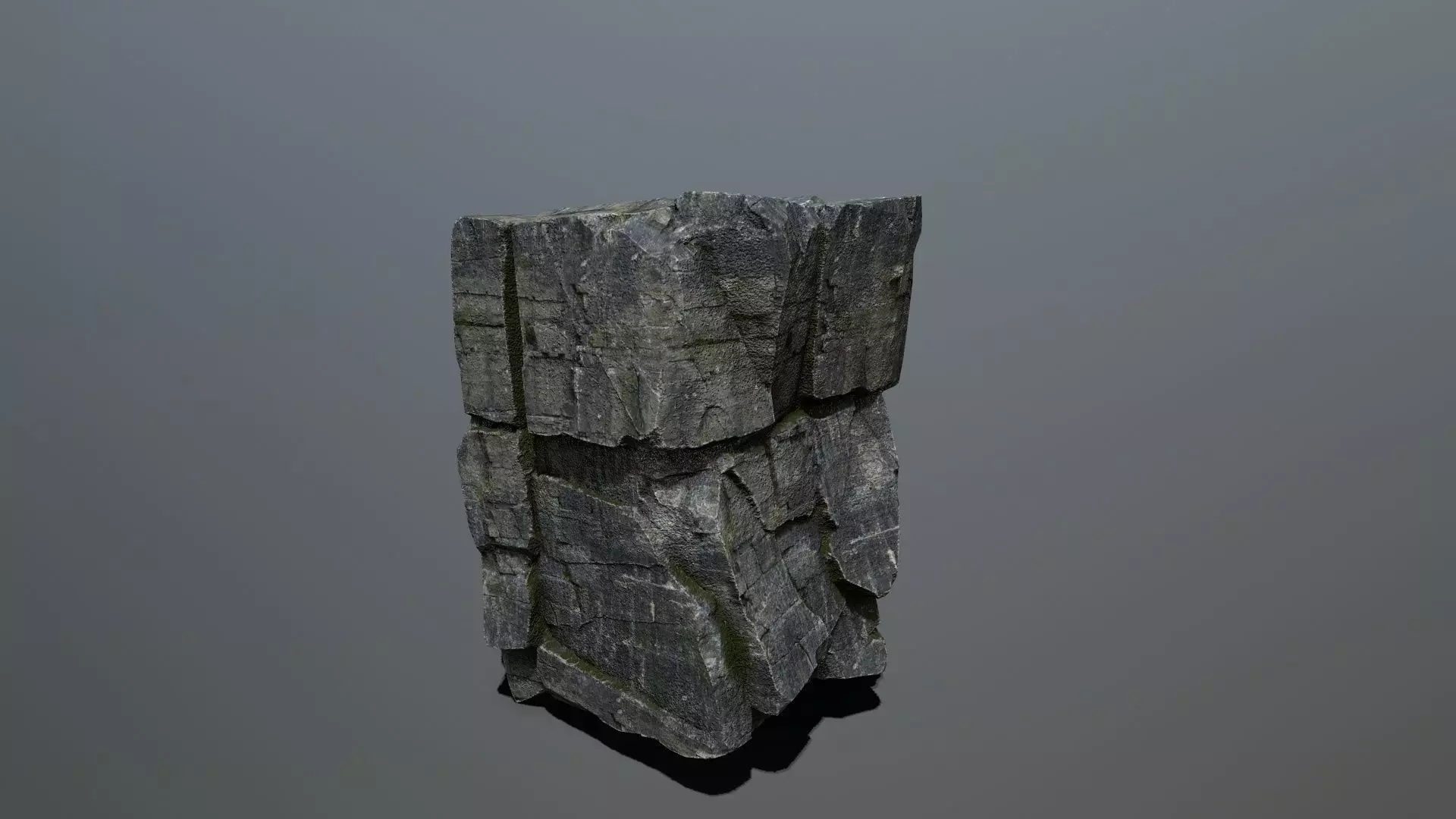 cliff rocks Low-poly 3D model_10