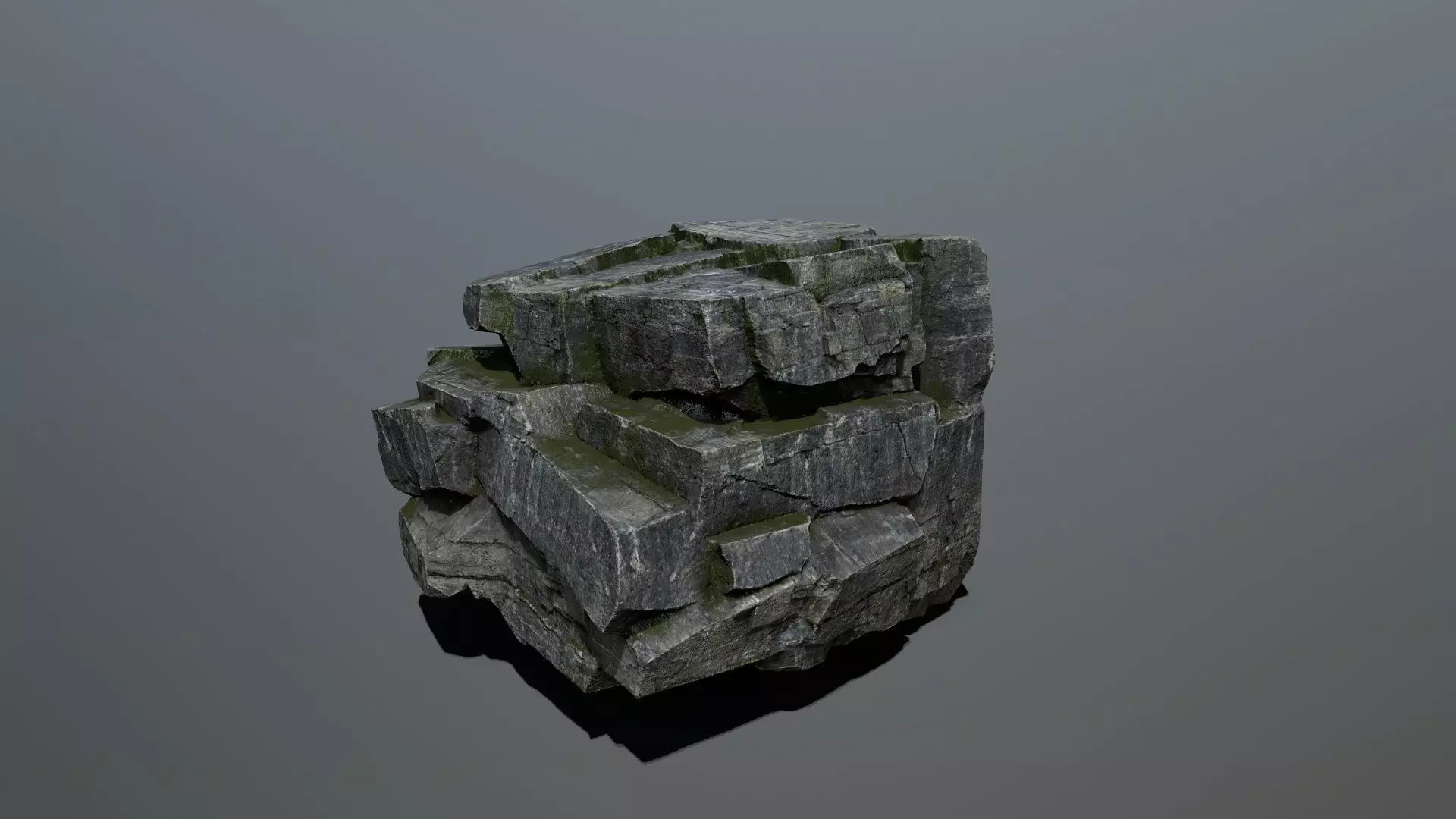 cliff rocks Low-poly 3D model_13
