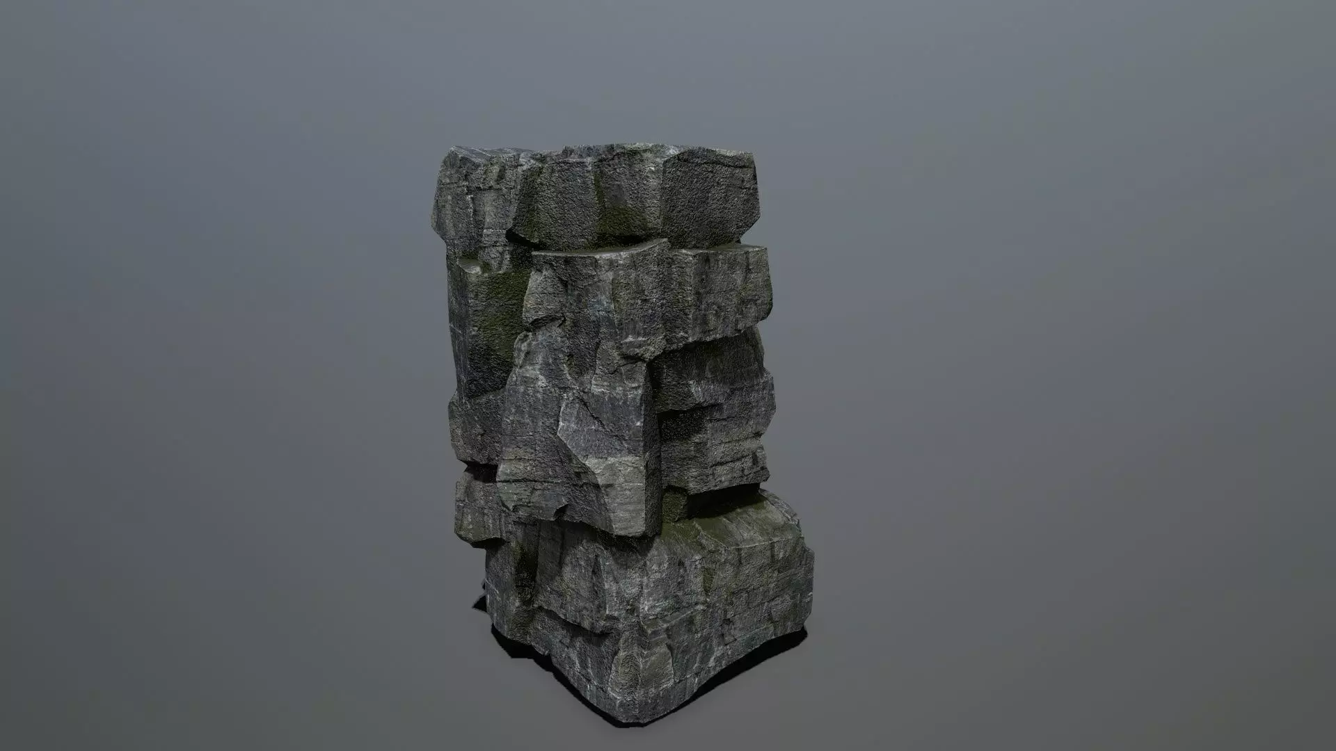 cliff rocks Low-poly 3D model_11