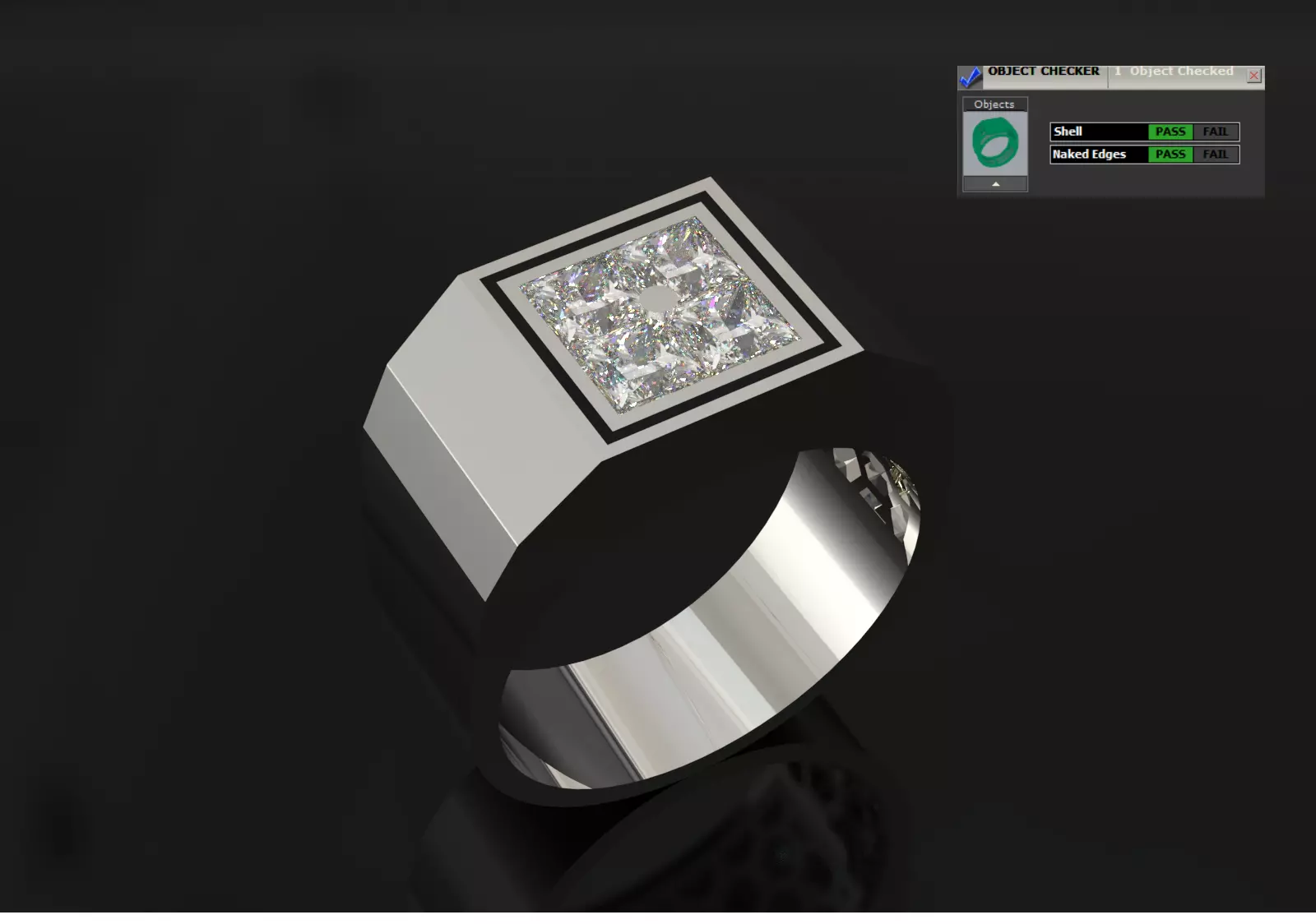 Wide Polished Mens STL 3D Band model mr0327 3D print model