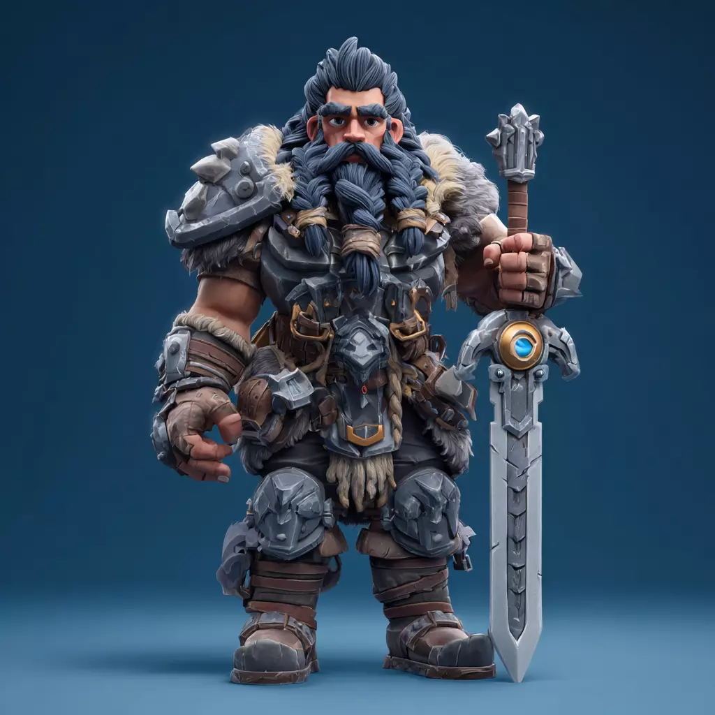 Stylized Warriors 3D model_2