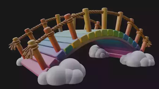 cartoony Bridge 3d Model