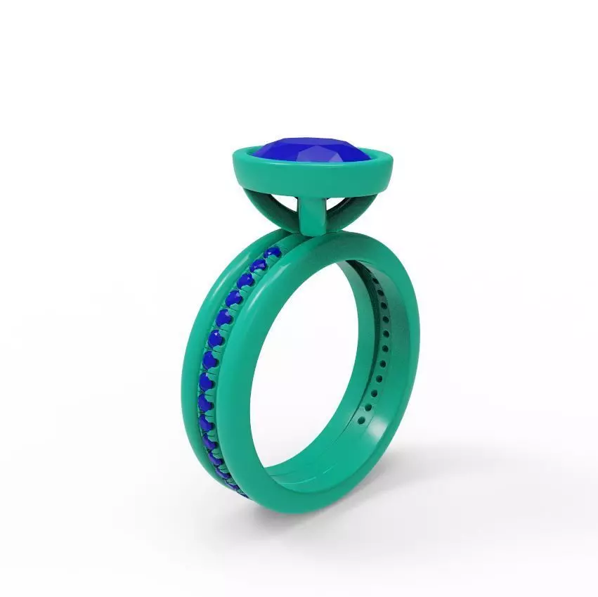 Bezel nice ring 01 3D print model_4