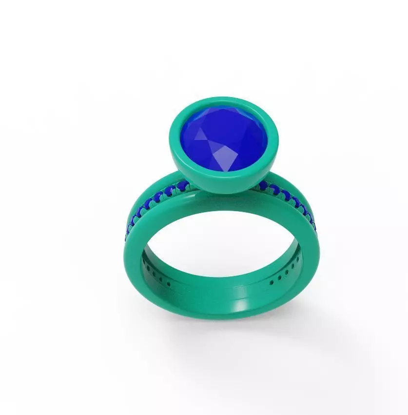 Bezel nice ring 01 3D print model_5