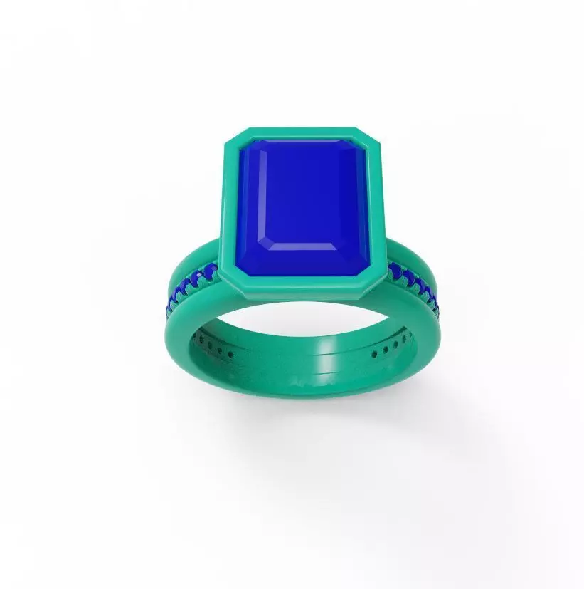 Bezel nice ring 03 3D print model_5