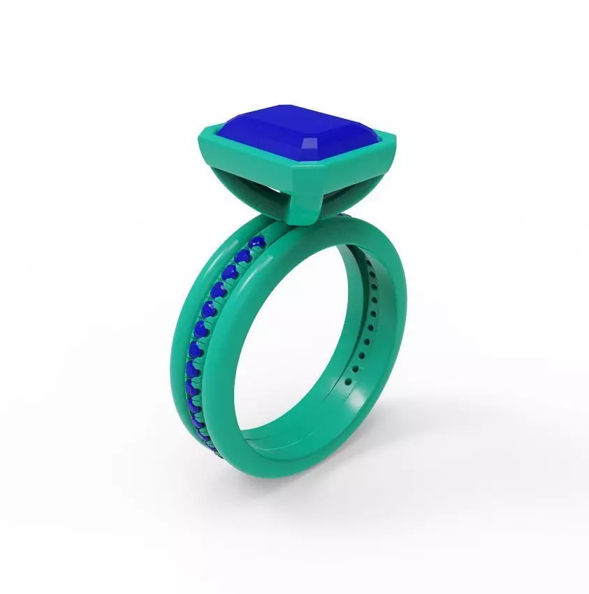 Bezel nice ring 03 3D print model_4