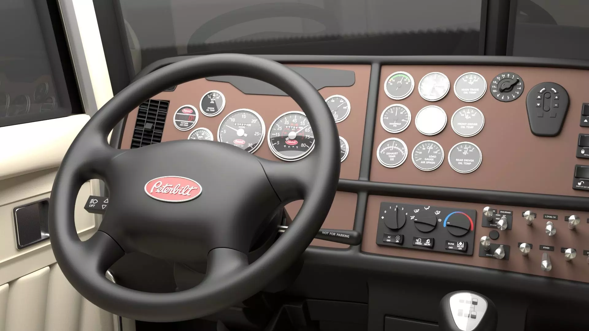 2022 Peterbilt 389 Low-poly 3D model_16