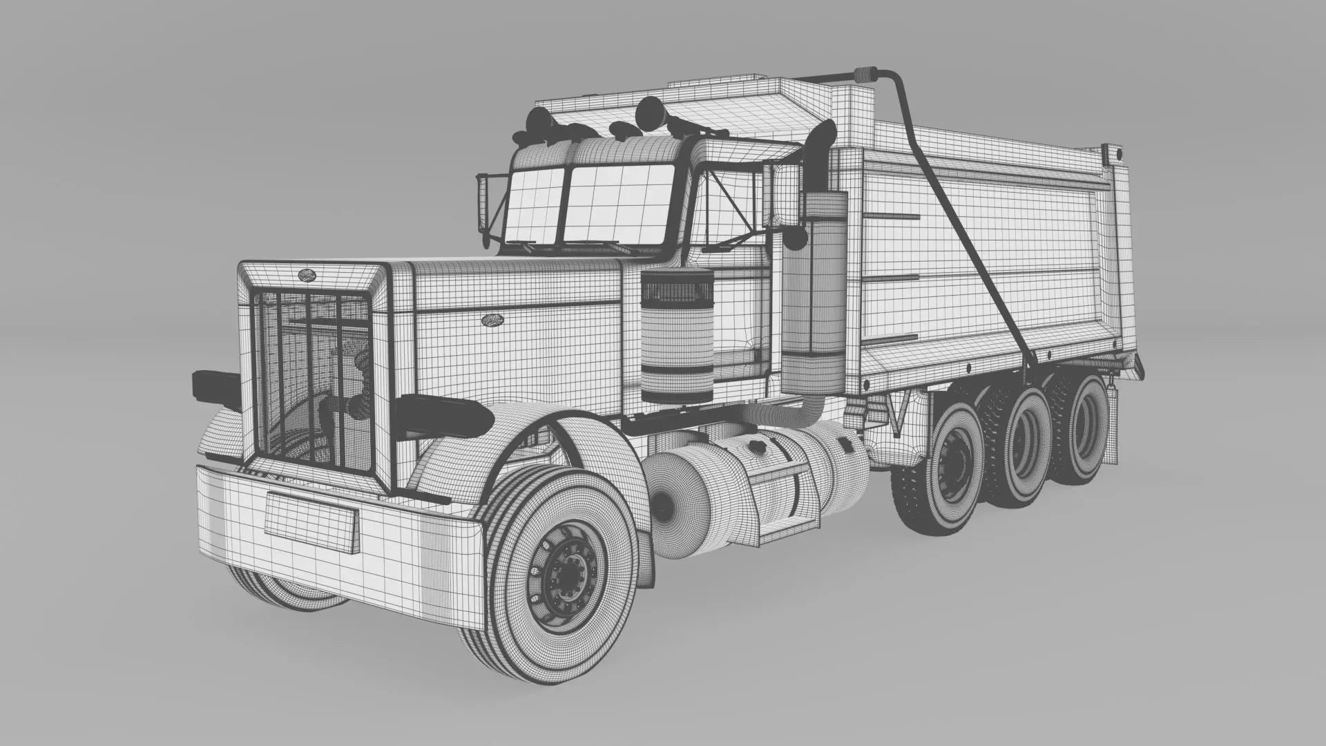 2022 Peterbilt 389 Low-poly 3D model_21
