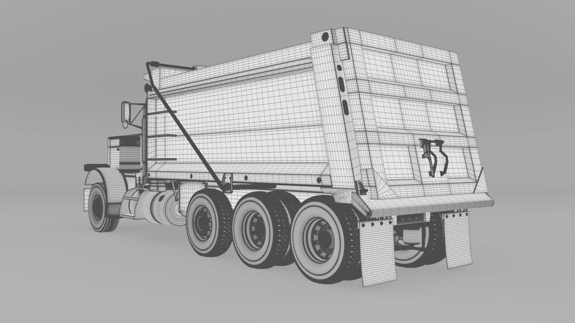 2022 Peterbilt 389 Low-poly 3D model_25