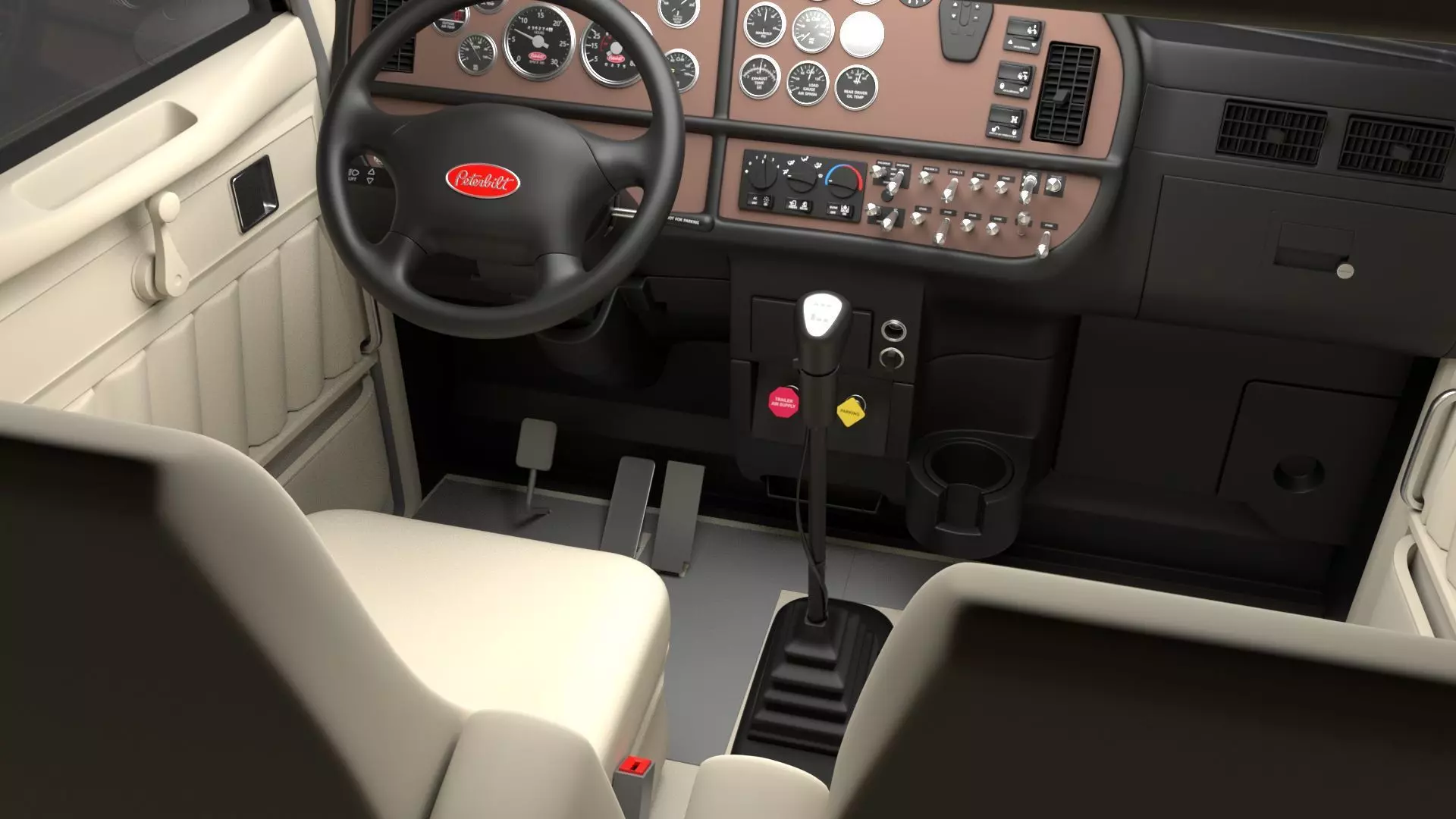 2022 Peterbilt 389 Low-poly 3D model_18