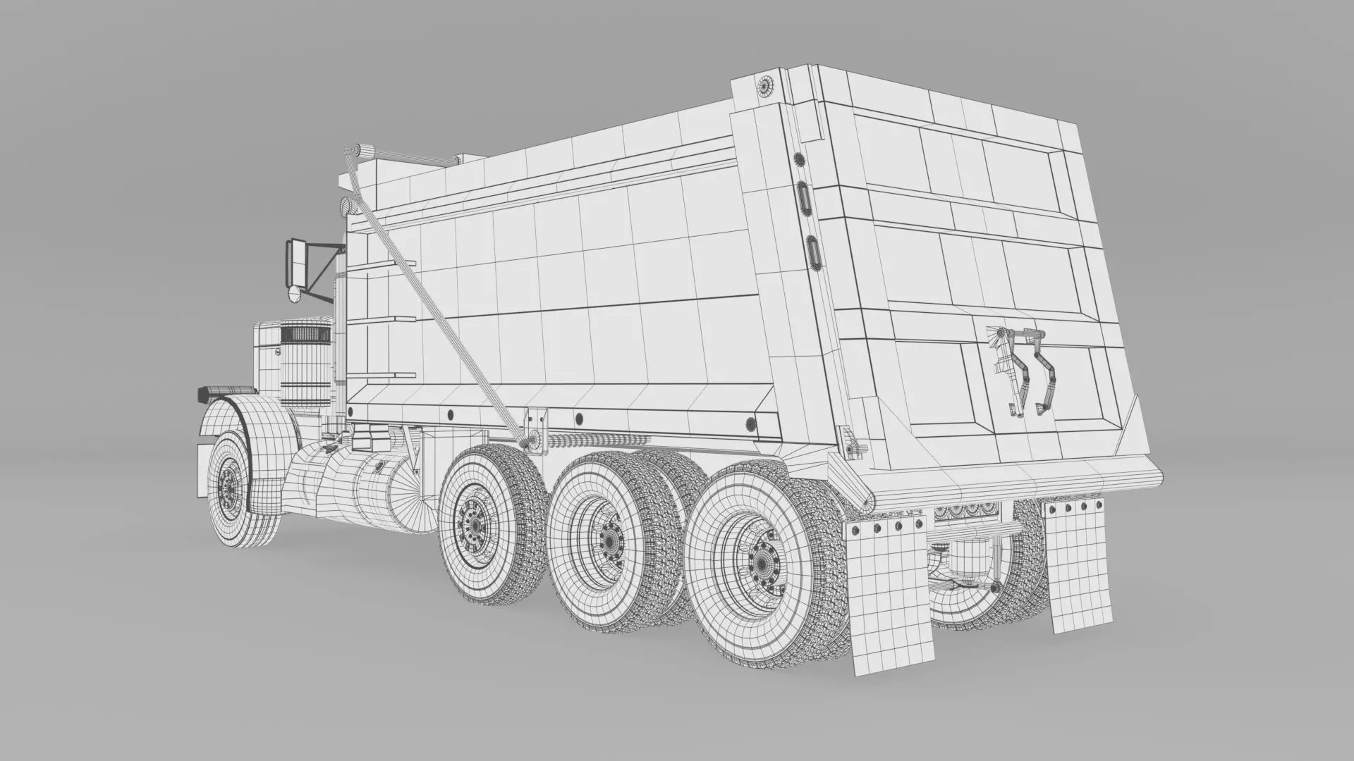 2022 Peterbilt 389 Low-poly 3D model_24