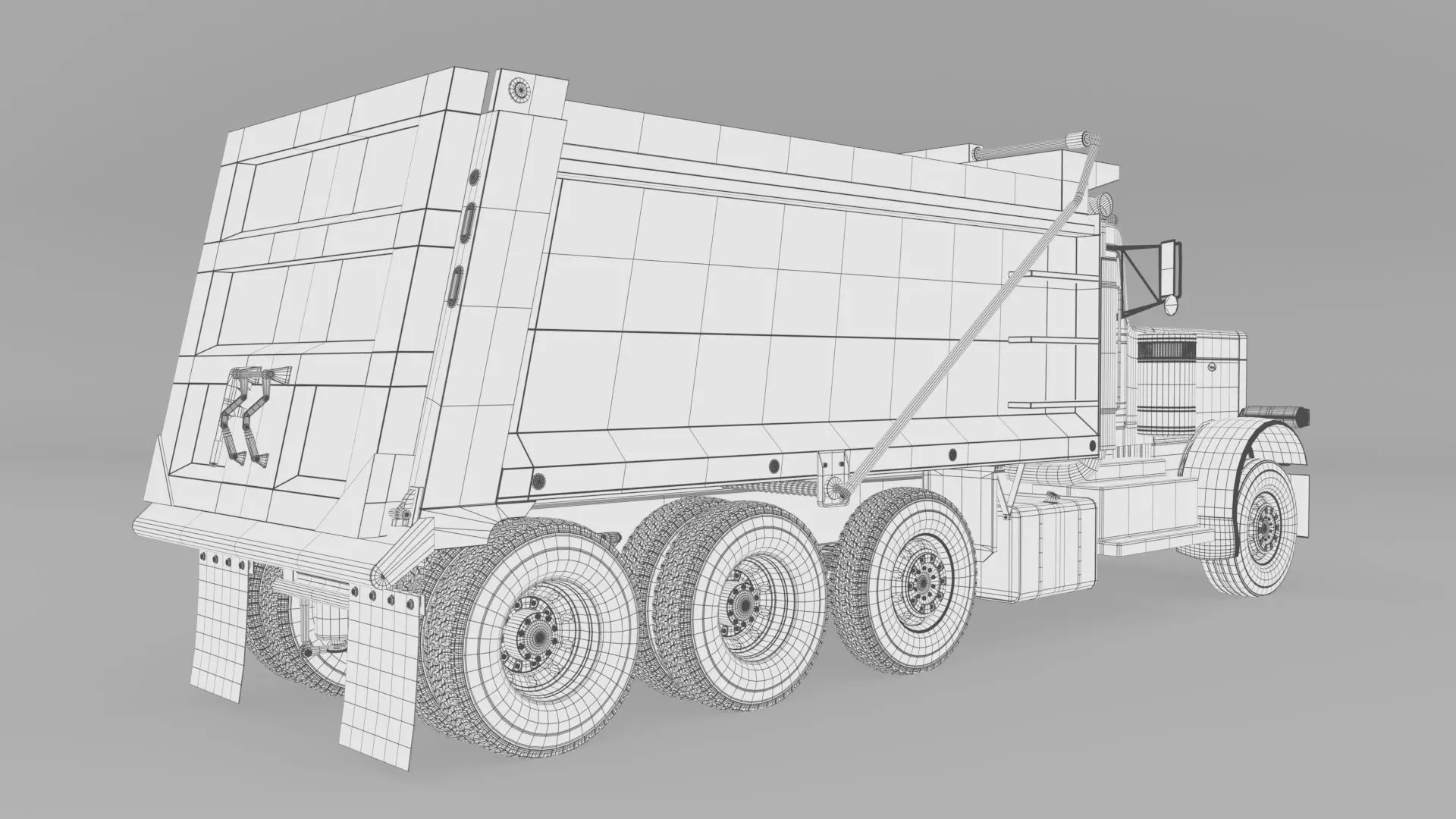 2022 Peterbilt 389 Low-poly 3D model_28