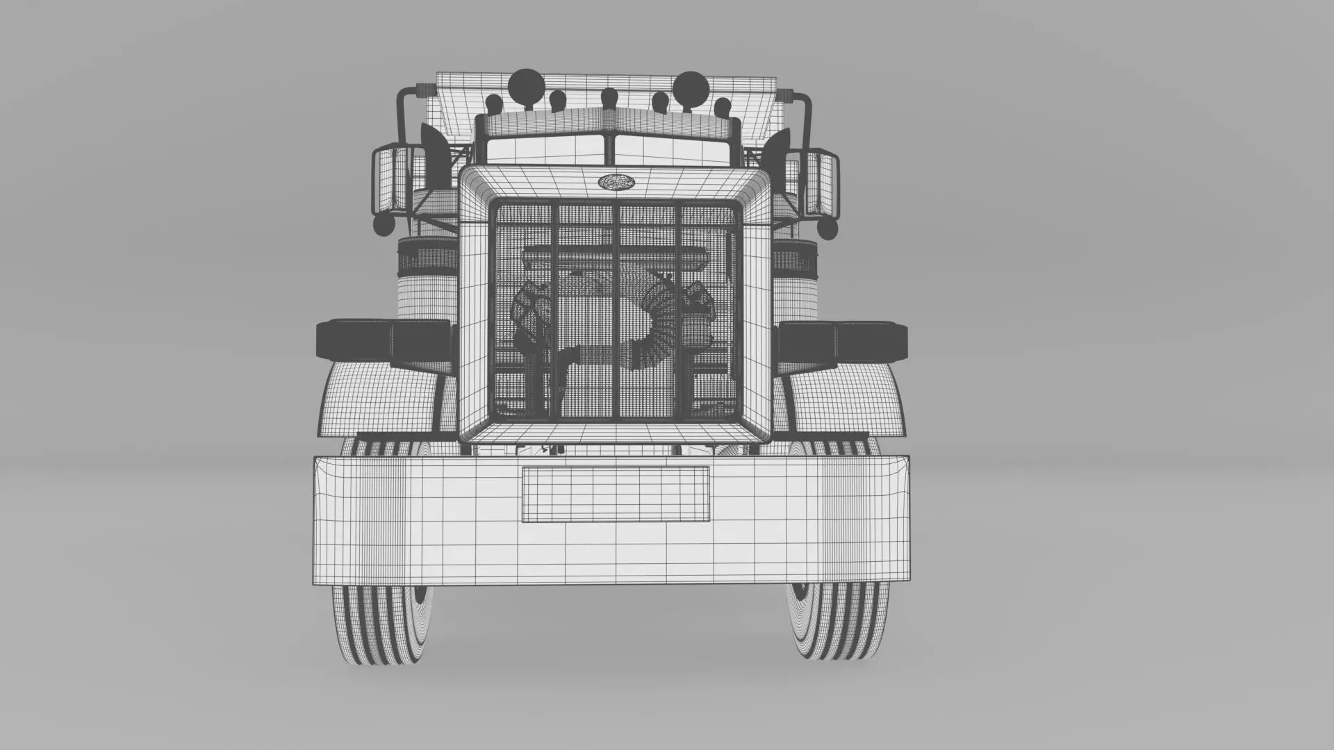 2022 Peterbilt 389 Low-poly 3D model_33