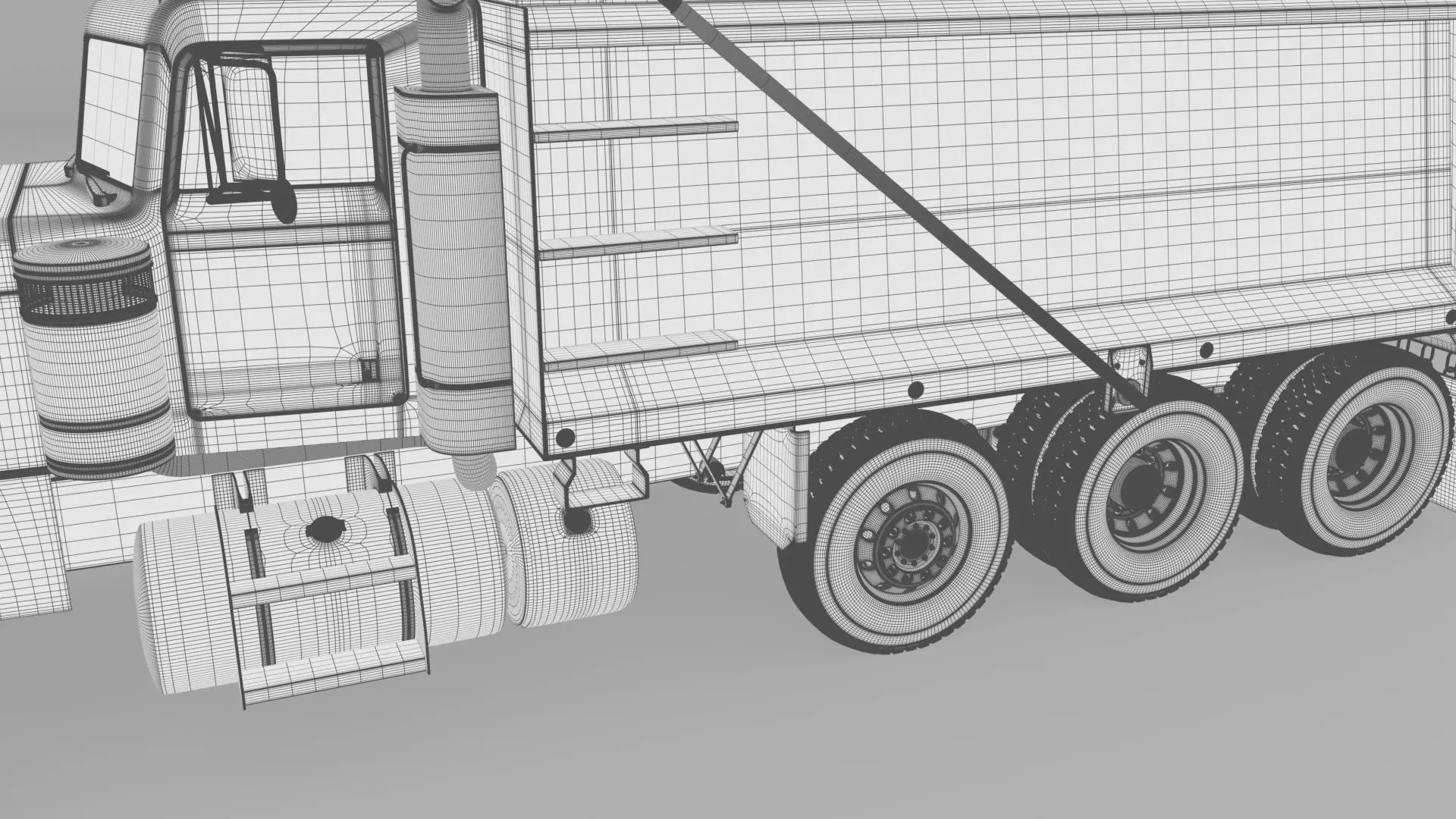2022 Peterbilt 389 Low-poly 3D model_35