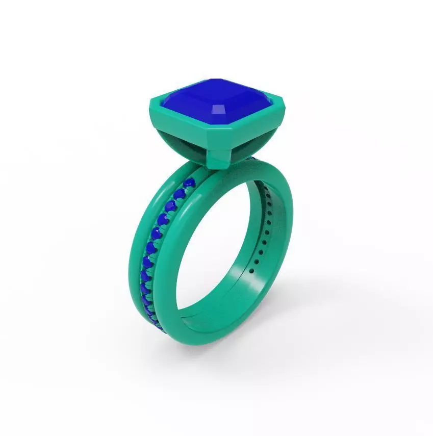 Bezel nice ring 04 3D print model_4