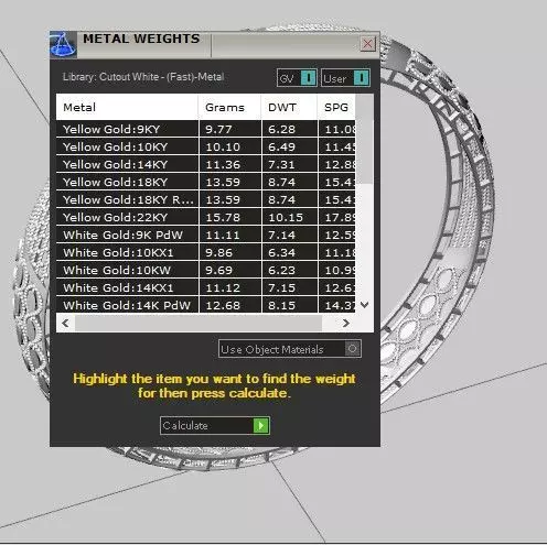 1232 Infinity Wave Filigree Bangle 11gm 3D print model_6