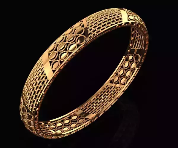 1232 Infinity Wave Filigree Bangle 11gm