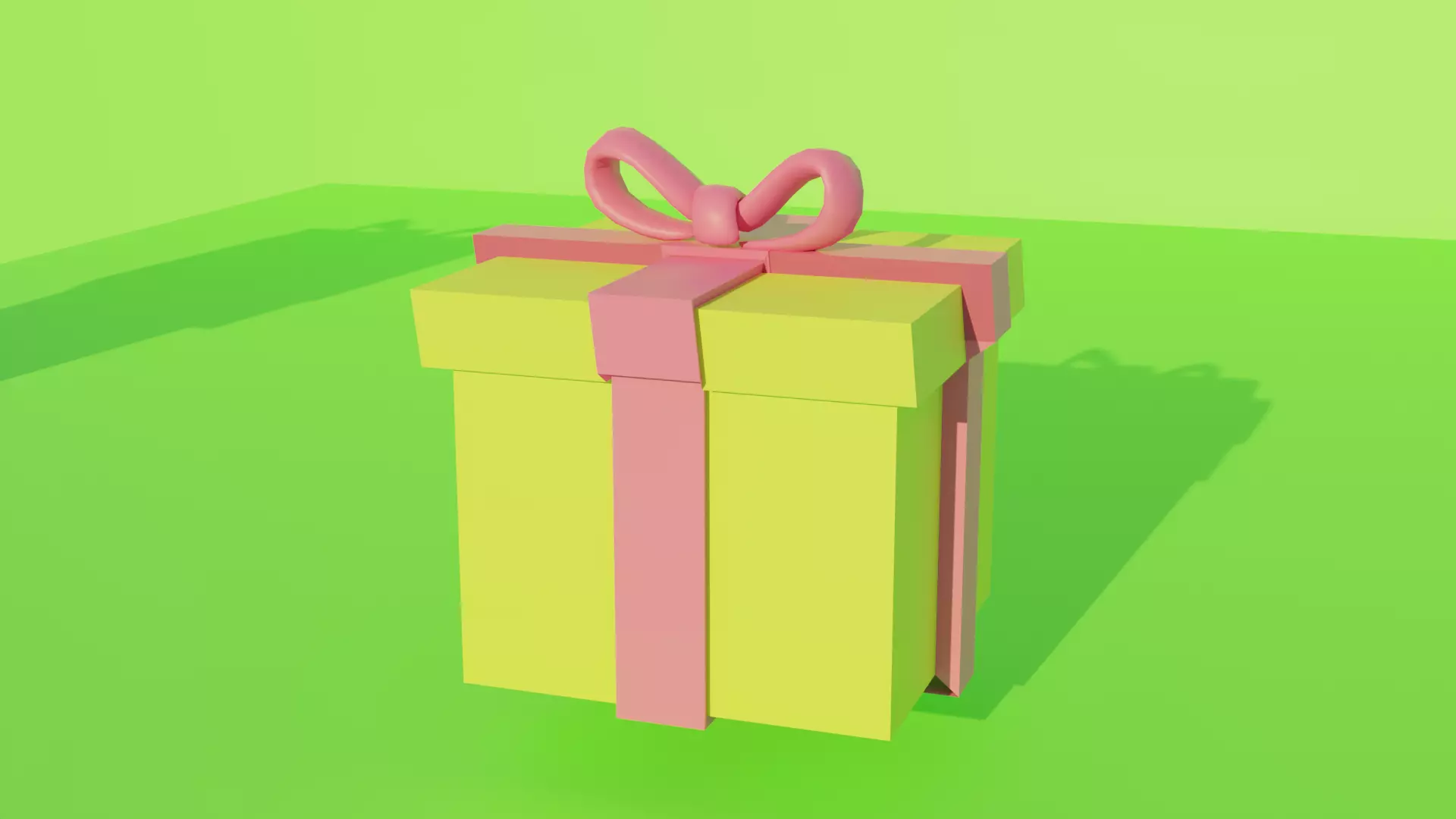 Decorative 3D Gift Box for Games Animation Low-poly 3D model_0