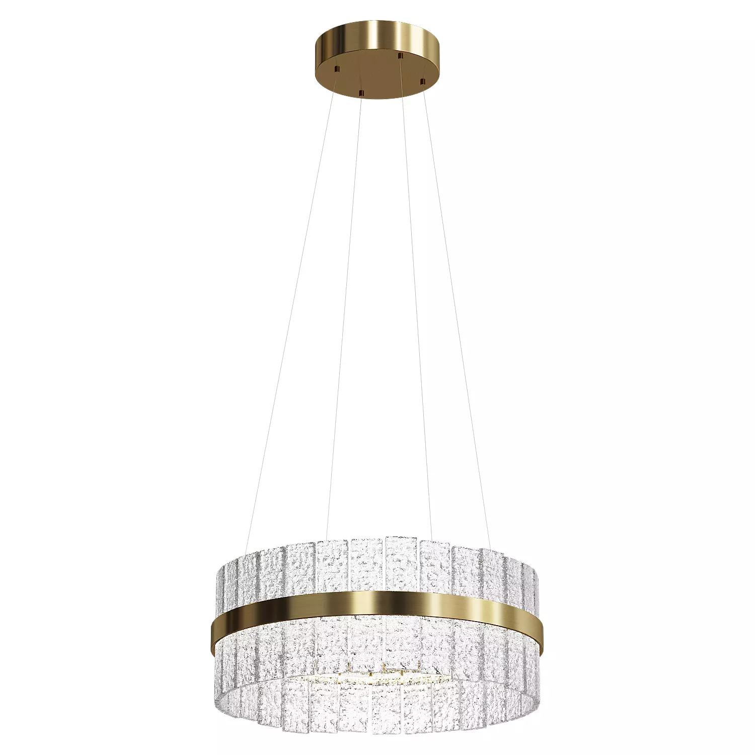 Textured Glass Chandelier 3D model_0
