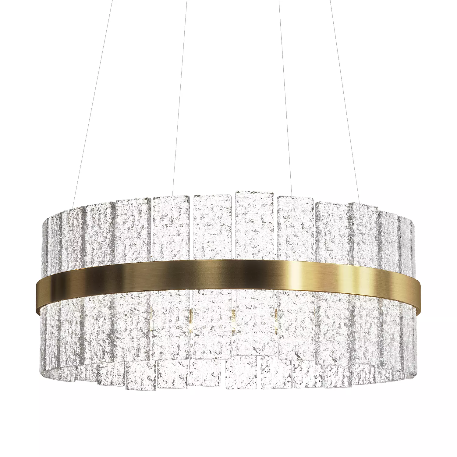 Textured Glass Chandelier 3D model_1